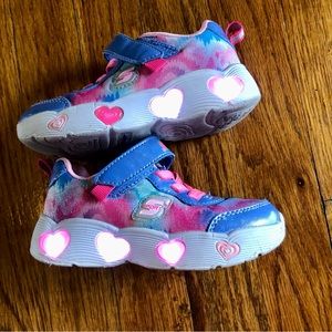 Toddler Girl Light Up Tie-Dye Skechers Sneakers size 8